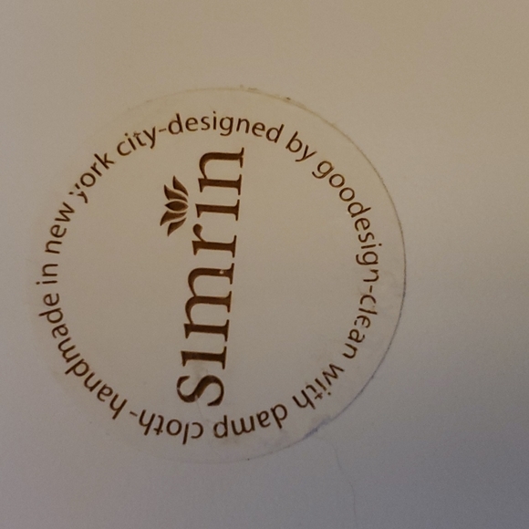 RARE Simrin Surya Cotton Vinyl 14" Serving Tray Brown White MCM - Picture 6 of 6